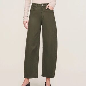 DL1961 Miro Barrel High Rise 28" Pants Olive Size 25
